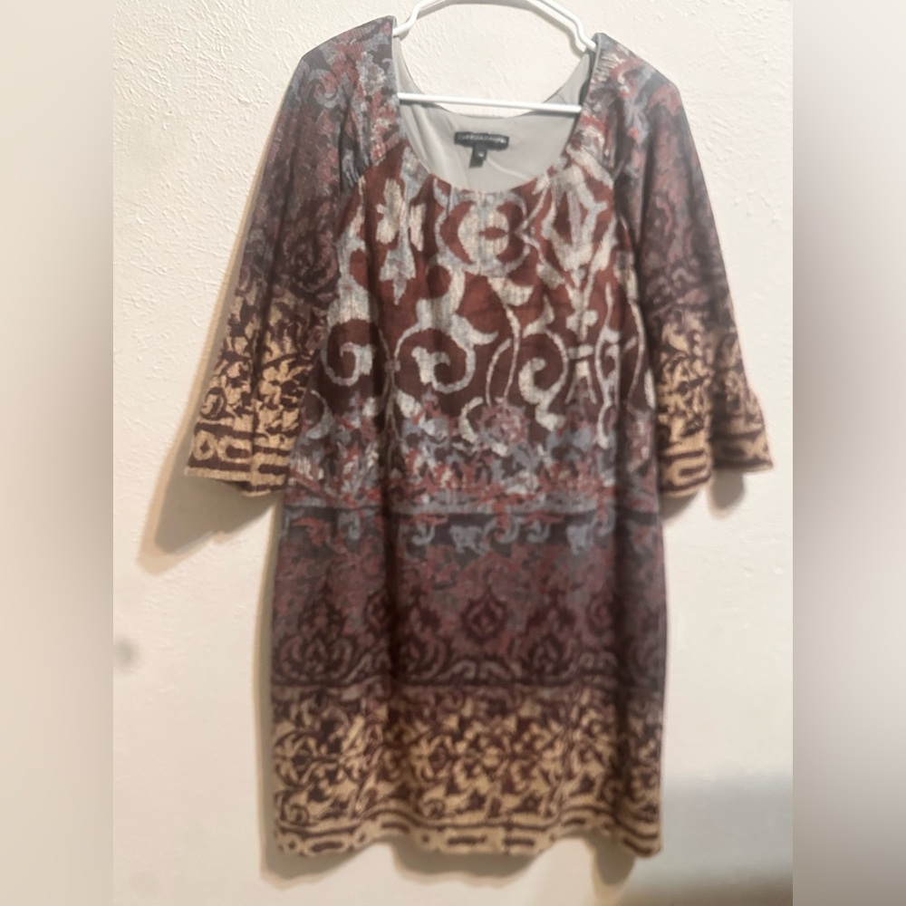 Brown and Cream Chris Mclaughlin Dress - Picture 7 of 8